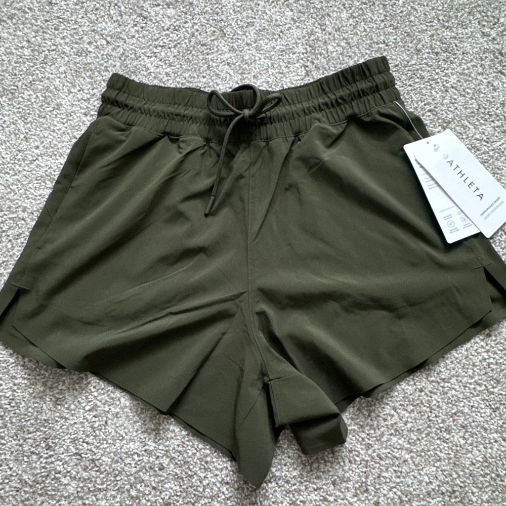 Athleta Olive Green Women's Active Shorts